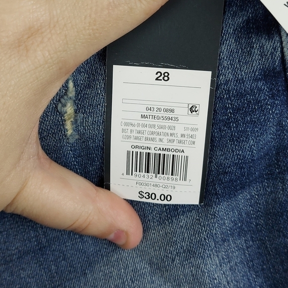 Mens Skinny Fit Mid-Rise Destructured Jeans - Picture 4 of 7